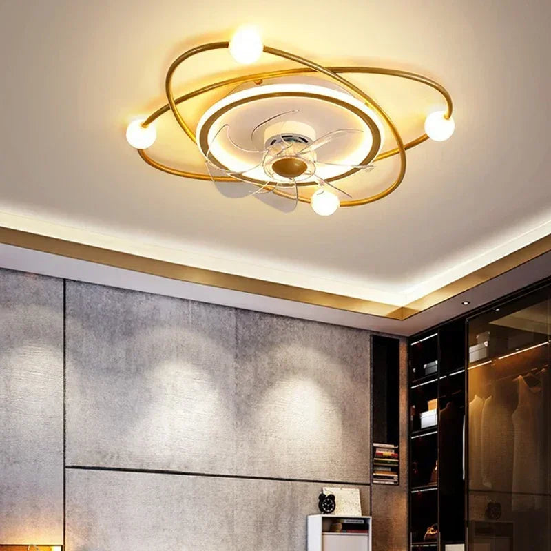 Minimalist Invisible Ceiling Fan Light With Integrated Soft Lighting