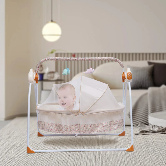 Baby Cradle Swing Bed With Auto Rocking Soothing Music