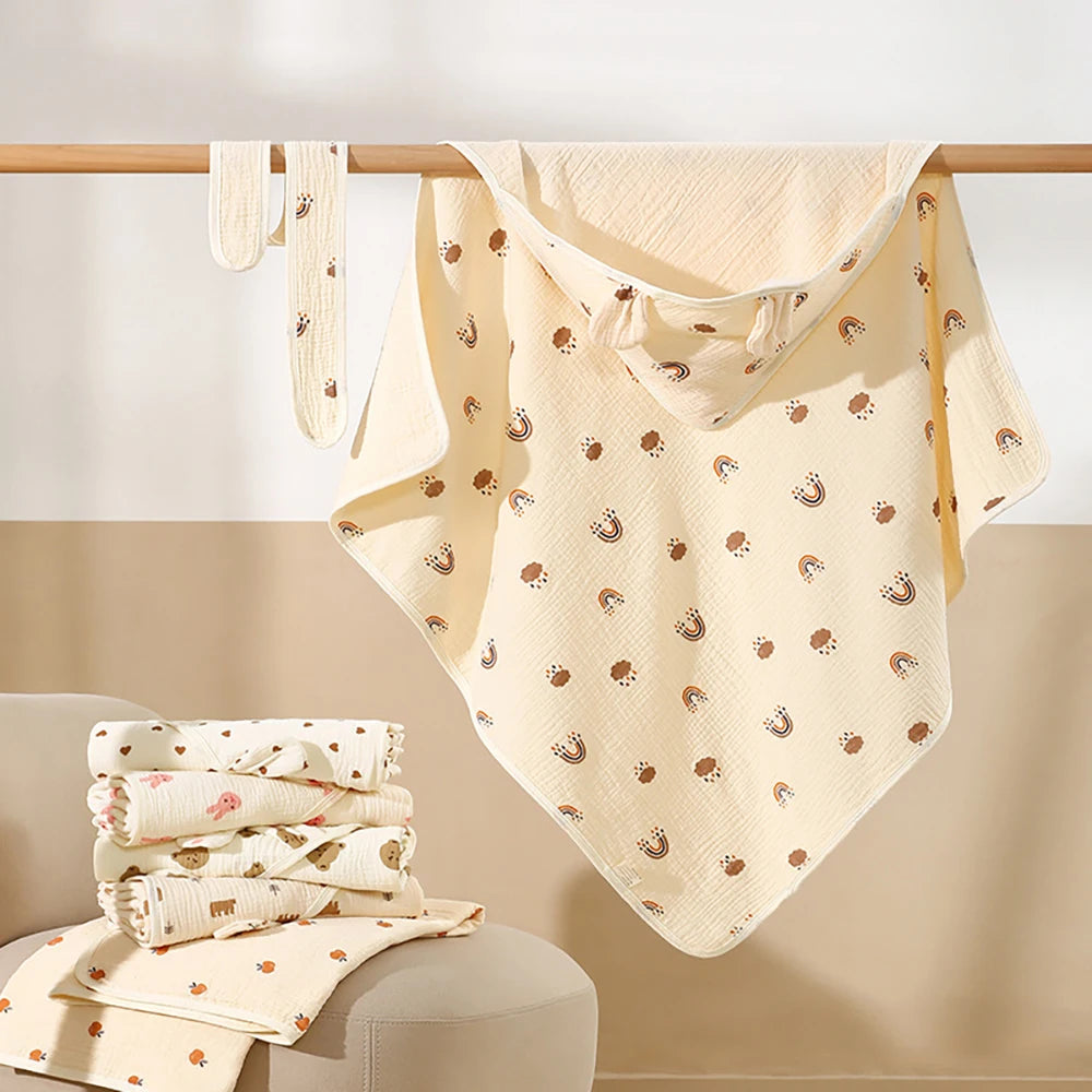 Pure Cotton Baby Swaddling Blanket for Newborns 0-1 Year
