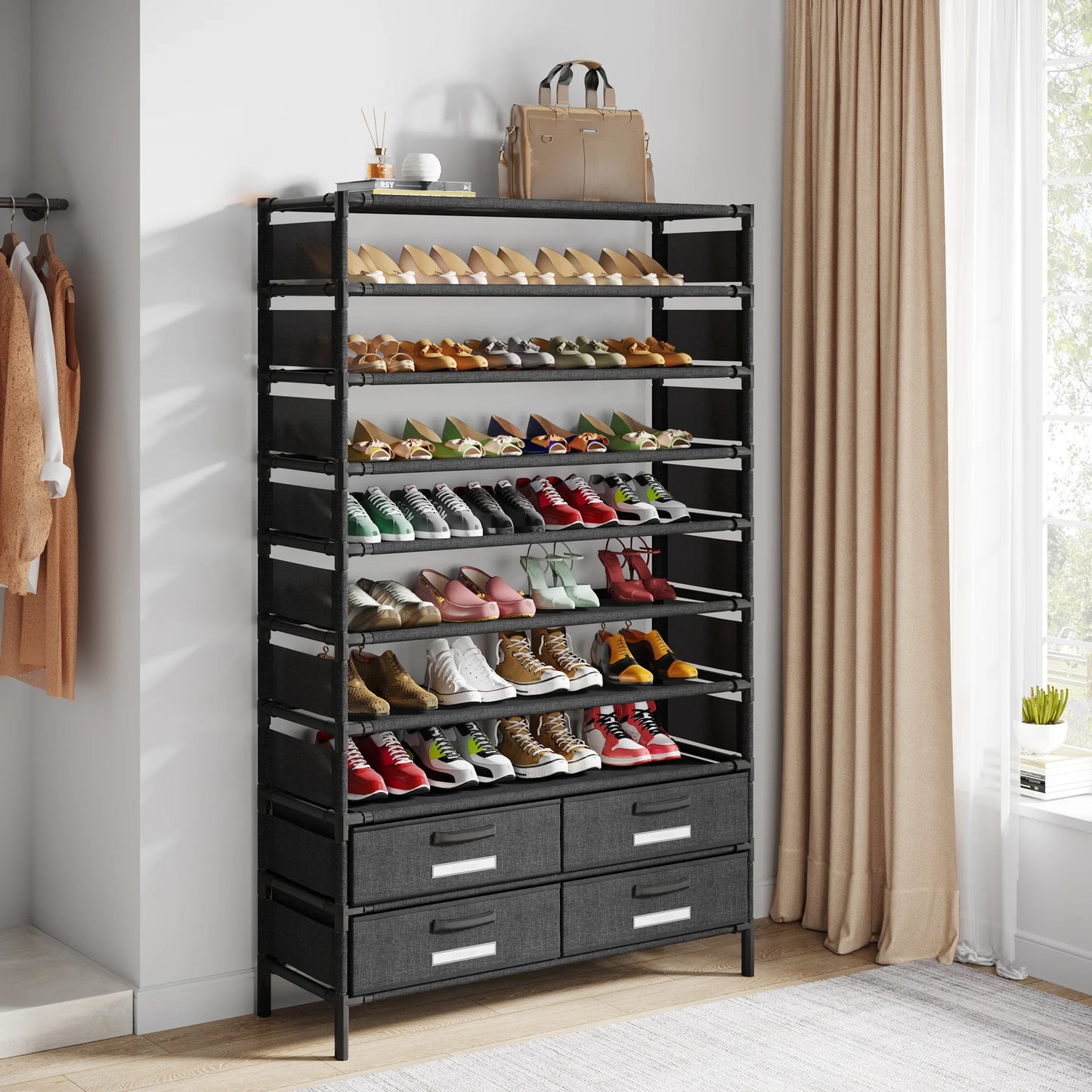 Tribesigns Large Capacity Multi Layer Shoe Rack 50 Pairs