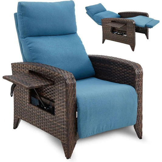 Upgraded Outdoor Recliner Chair with Adjustable Footrest