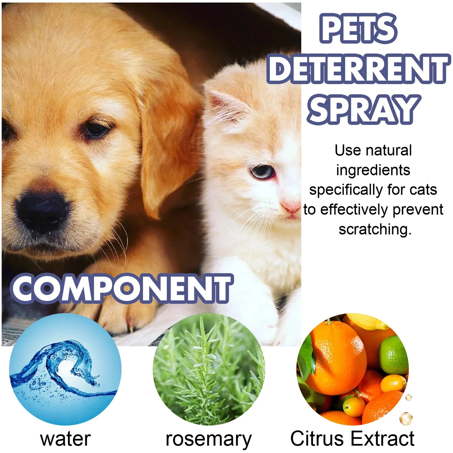 Natural Cat Scratch Deterrent Spray with Orange Fragrance