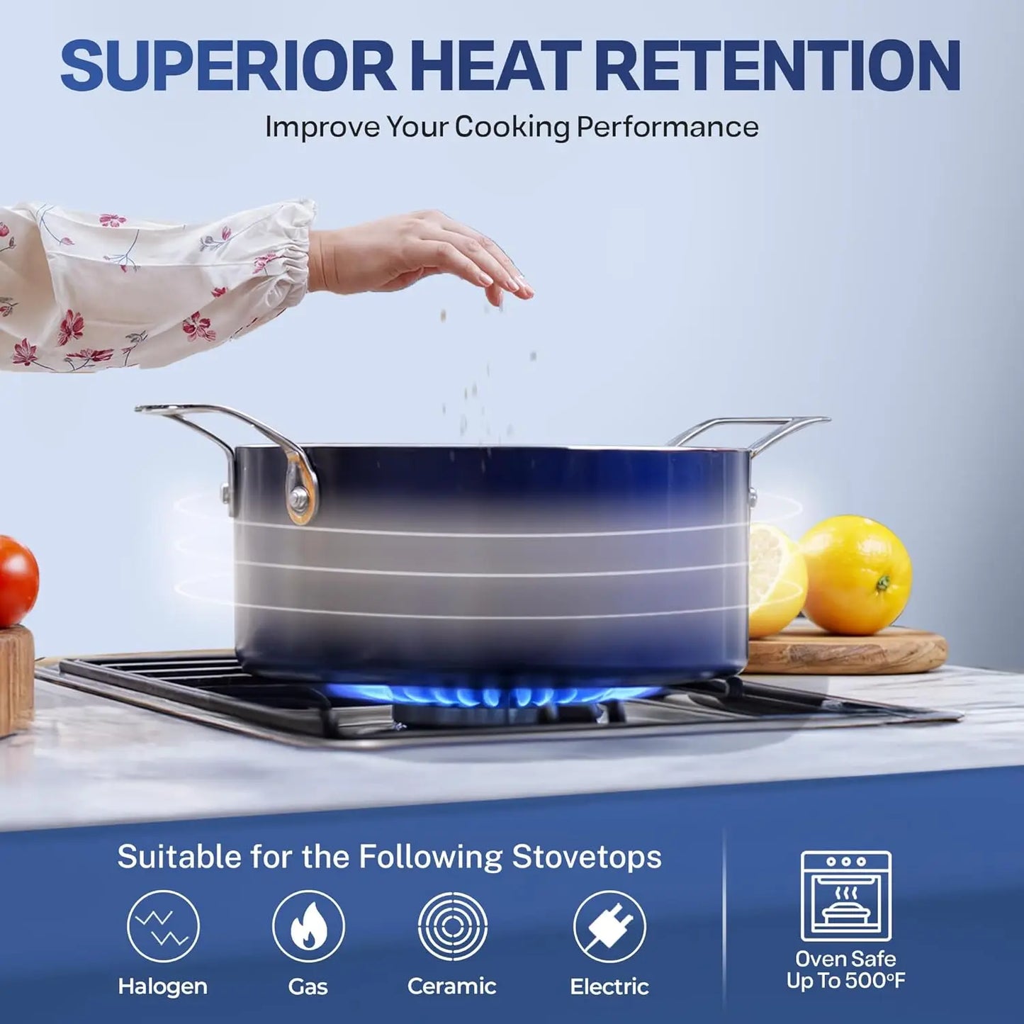 XMSJ True 20 Piece Pots And Pans Set Nonstick Cookware