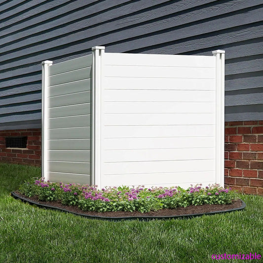No Dig Enclo Premium White Vinyl Privacy Screen 4ft Panels