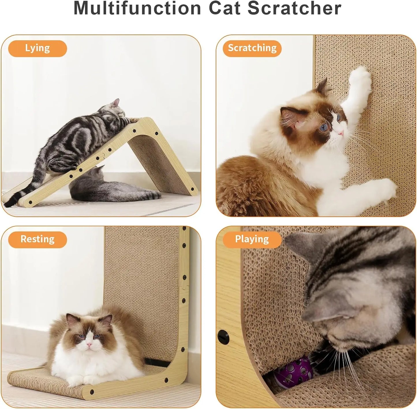 L Shape Cat Scratcher Pad for Happy Indoor Cats