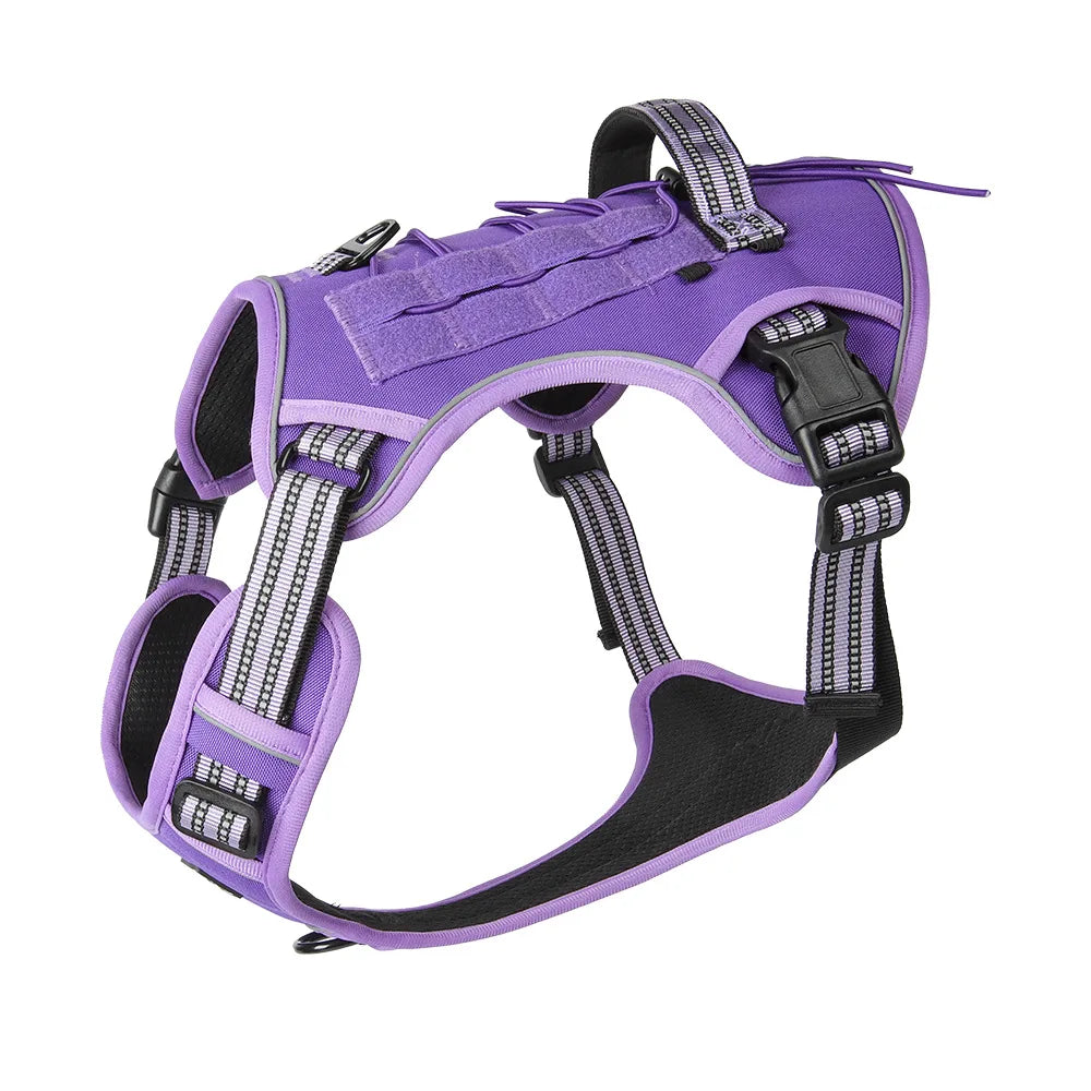 Reflective Tactical Dog Harness Adjustable No Pull Vest
