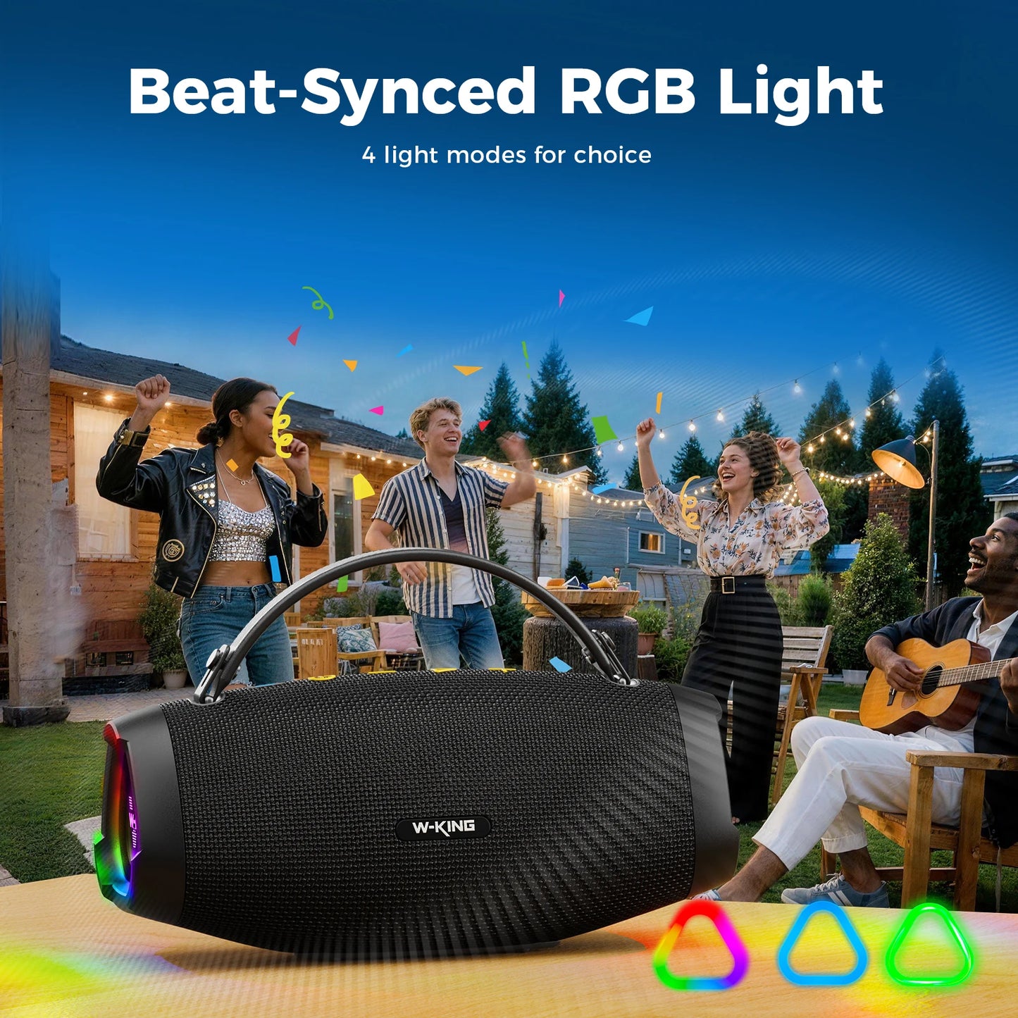 W-King X10S Bluetooth Speaker 40W Dual Drivers IPX7 Waterproof