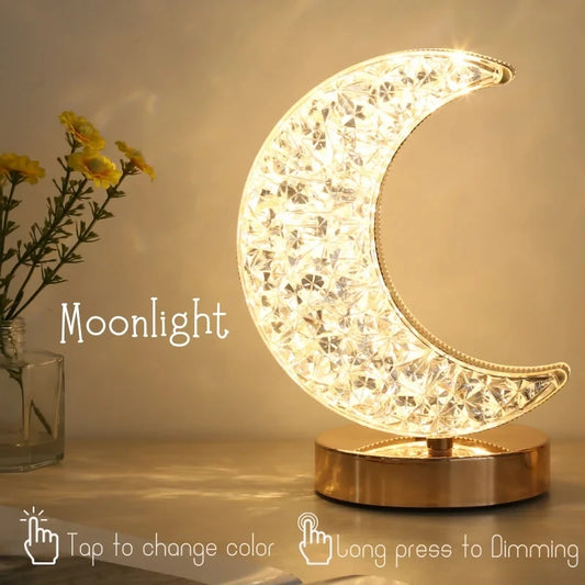 3D Moon Lamp Bedside Night Light USB Dimmable LED Glow