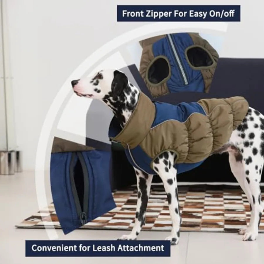 Dog Winter Coat Waterproof Fleece Jacket For Outdoor Adventures