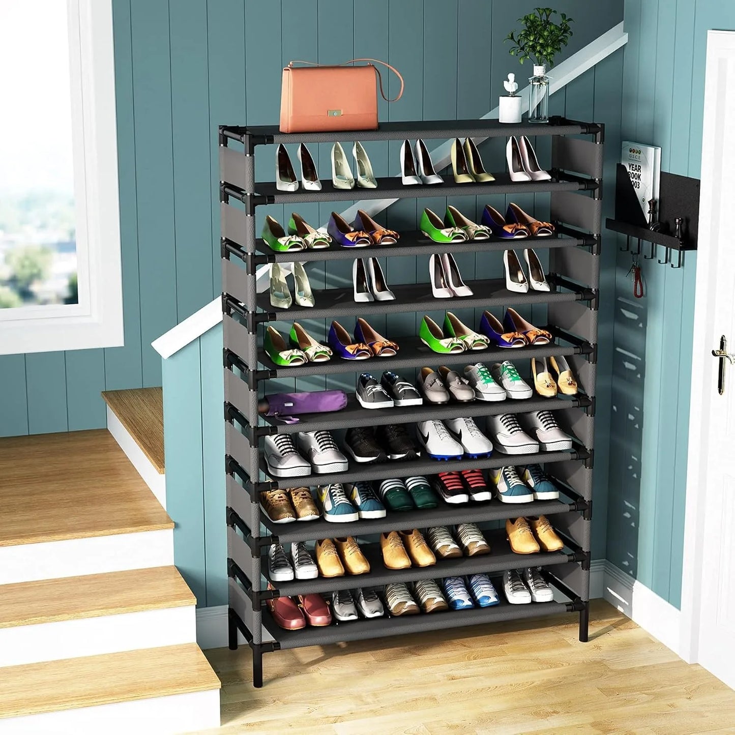 Tribesigns Large Capacity Multi Layer Shoe Rack 50 Pairs