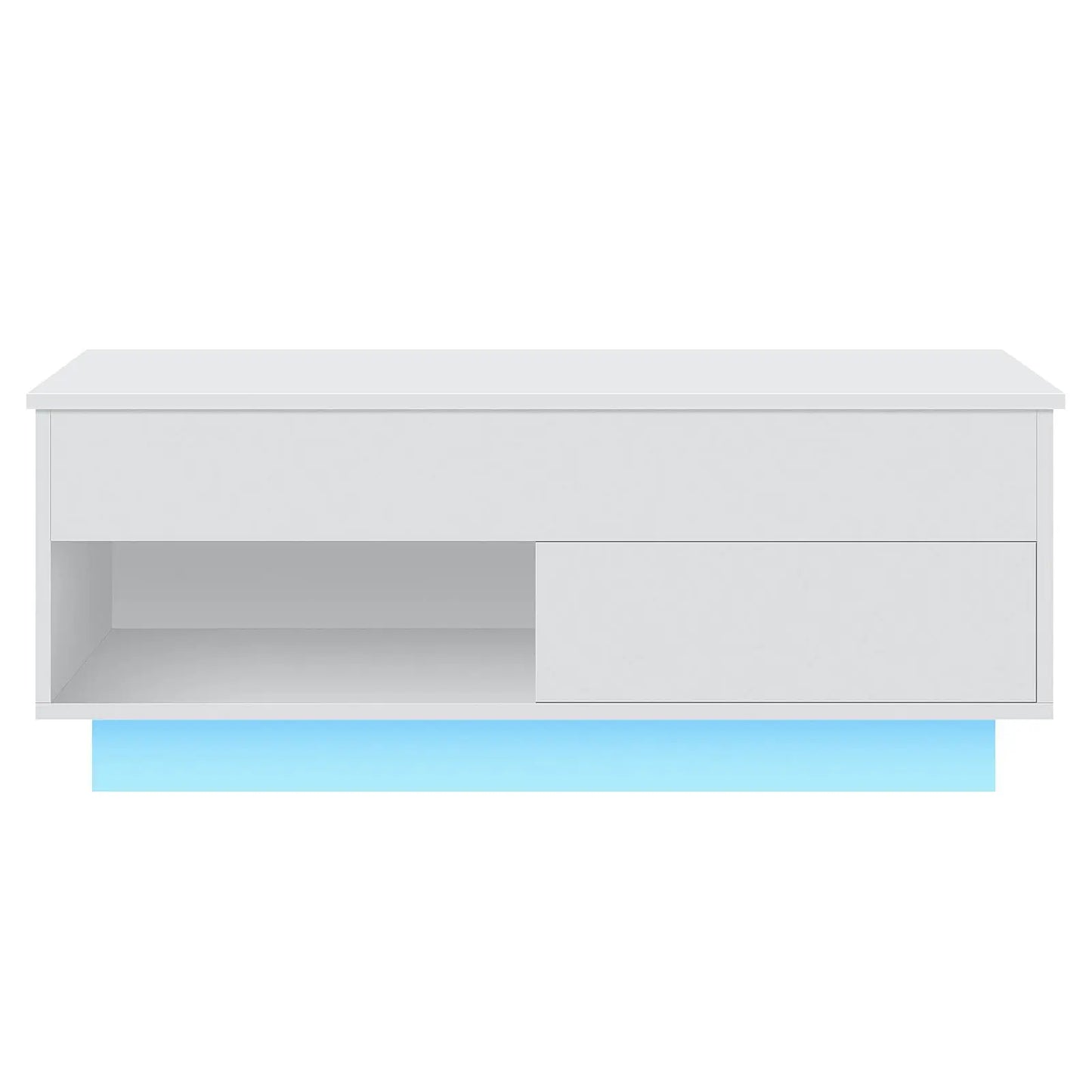 LED Lift Coffee Table With Height Adjustable Modern Design