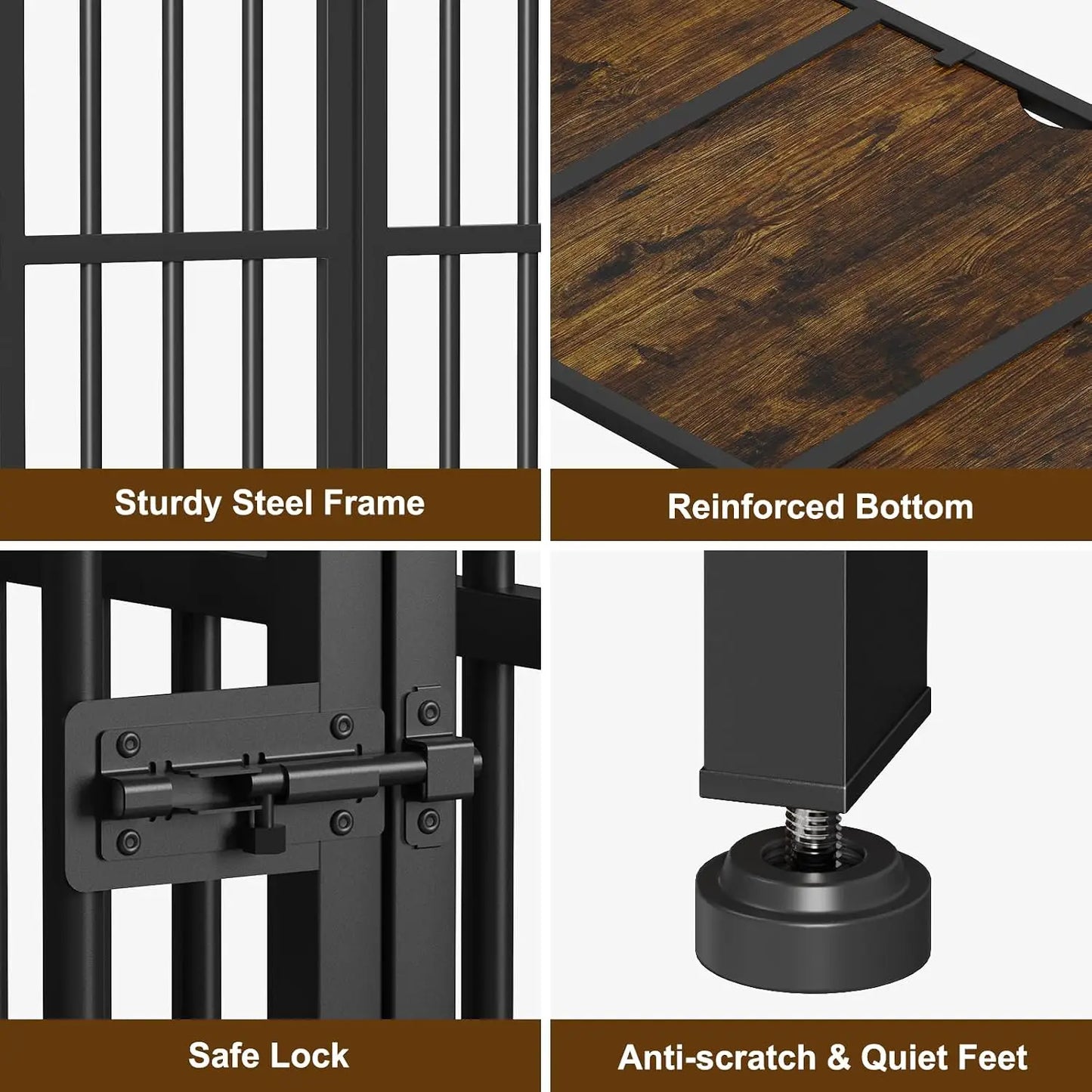 Foldable Wooden Dog Crate Furniture Indoor Kennel Durable