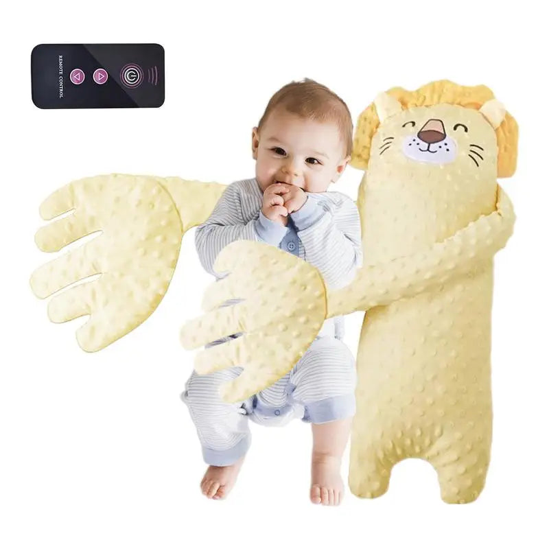 Remote Control Baby Sleep Toy Cartoon Bear Plush Soother Pillow