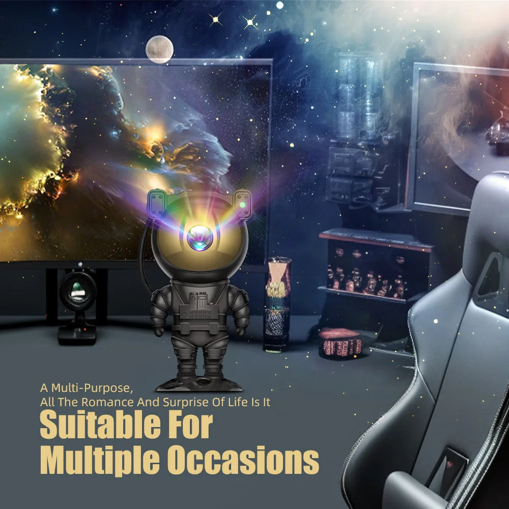 AG AceGamer Astronaut Galaxy Projector Night Light With Remote