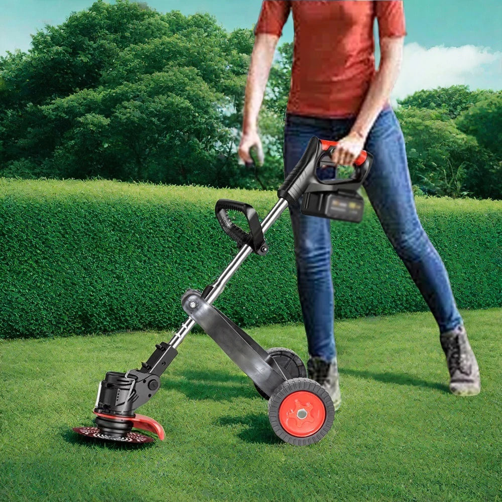 Universal Adjustable Lawn Mower Support Wheel Attachment