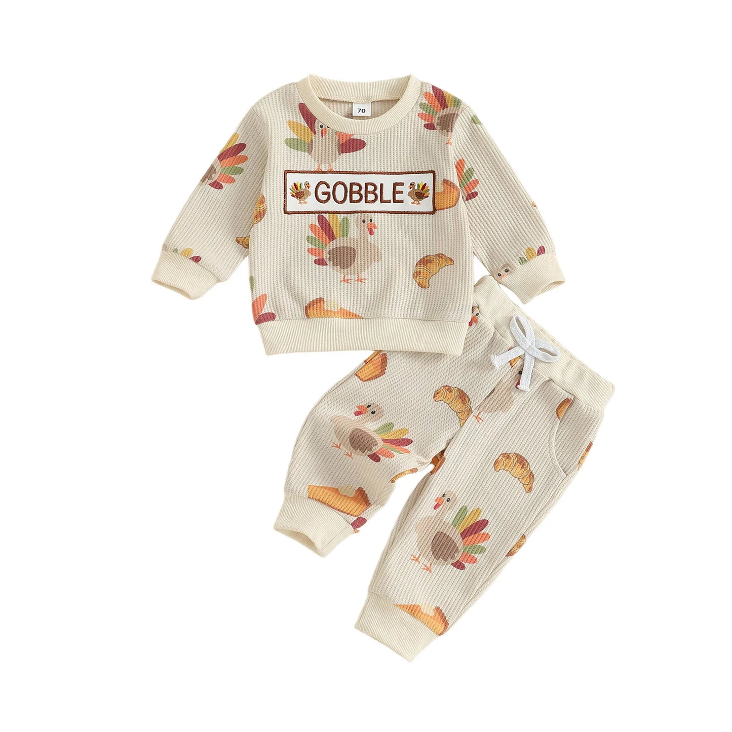 Baby Girl Christmas Outfit Set Reindeer Print Long Sleeve