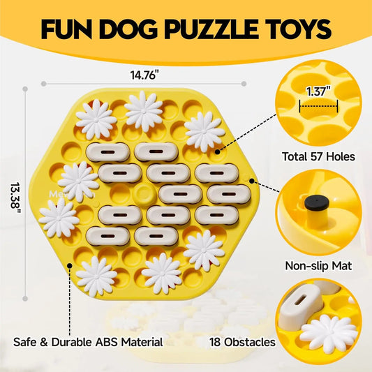 MEWOOFUN Dog Puzzle Toy Slow Feeder Level 3 Interactive Game