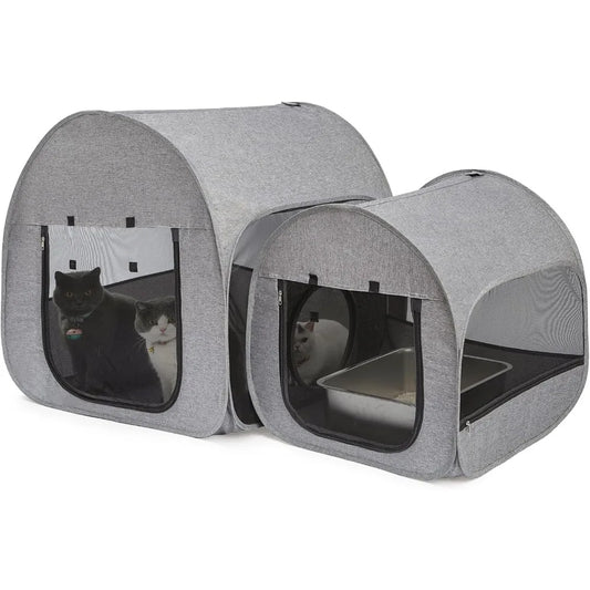 Foldable Cat Playpen For Recovery And Postoperative Care