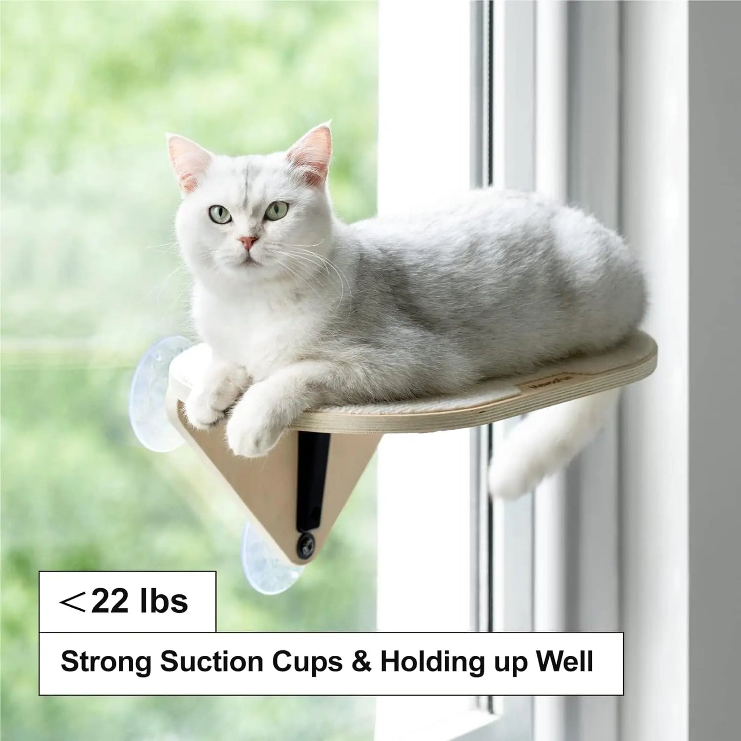 Mewoofun Cat Window Perch Hammock with Climbing Steps