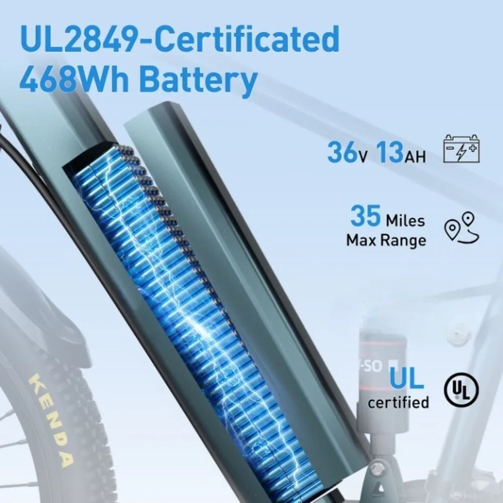 26 Inch Electric Mountain Bike 500W Motor 21 Speed Ebike