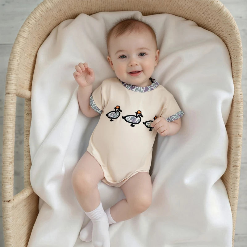 Cute Cartoon Animal Print Romper Jumpsuit Kids Unisex