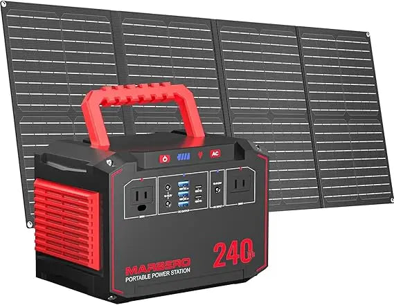 Portable Solar Generator 240Wh 300W Power Station With 60W Panel