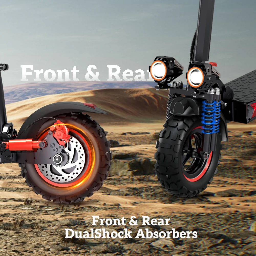 FREEBOY 1200W Foldable Electric Scooter With Seat And Dual Suspension