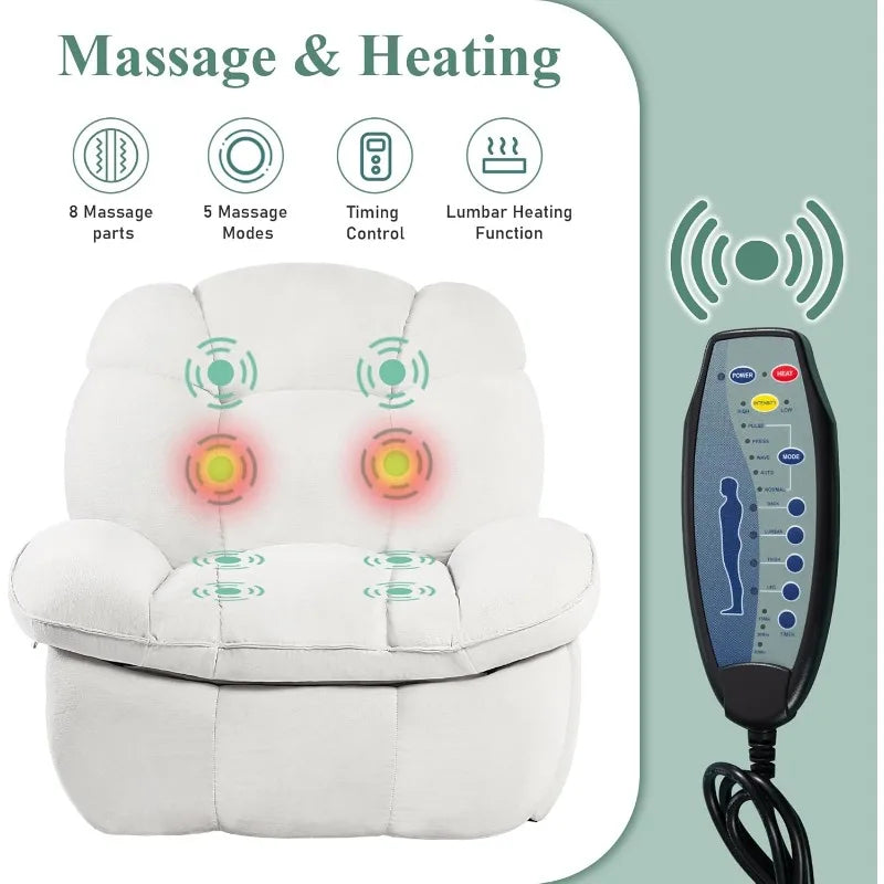 Power Recliner Chair With Massage And Heat For Adults