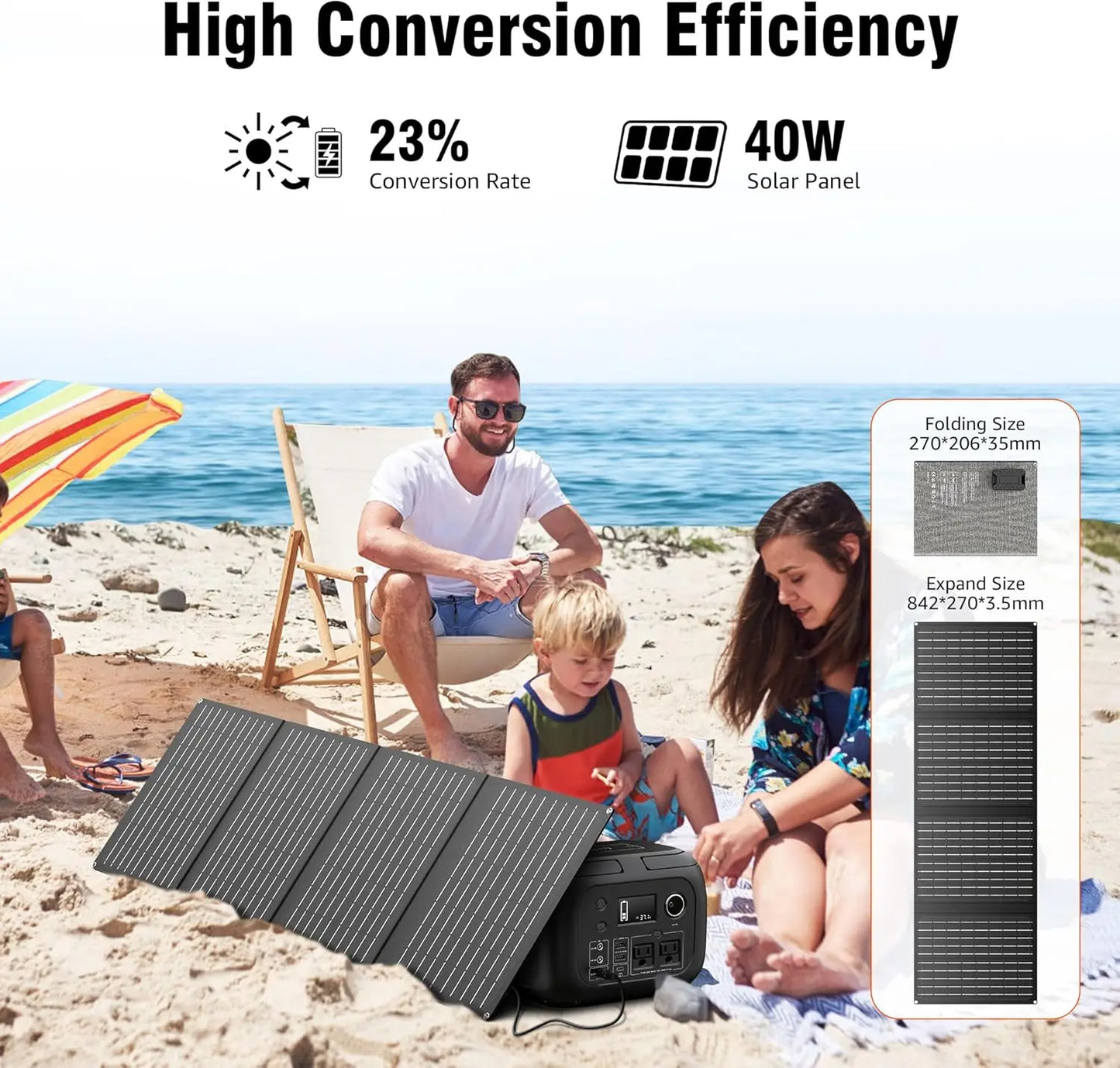SinKeu 300W Portable Power Station 260Wh Solar Generator