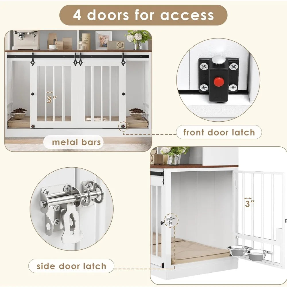 DAFIFY Dog Crate Furniture for Large Dogs With Divider