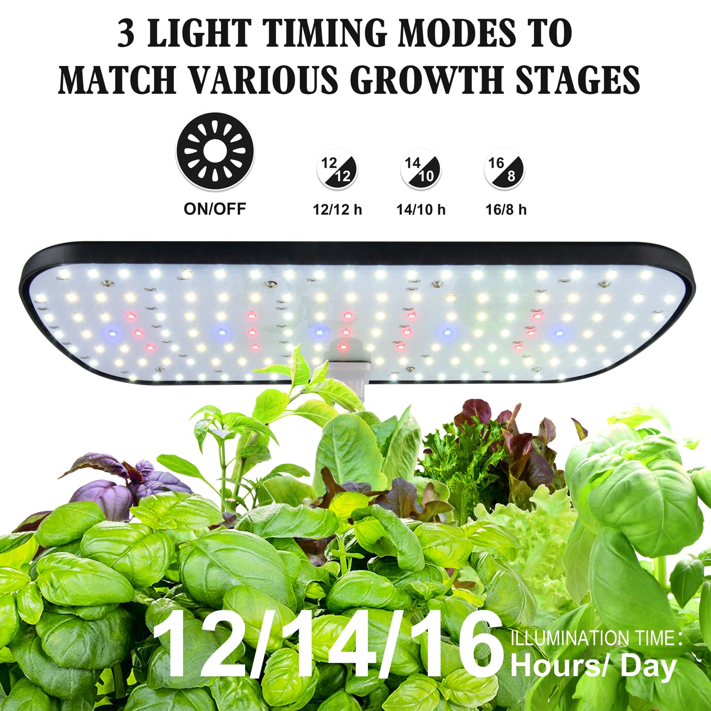 12 Pod Hydroponics Growing System With Automatic Timer LED Light
