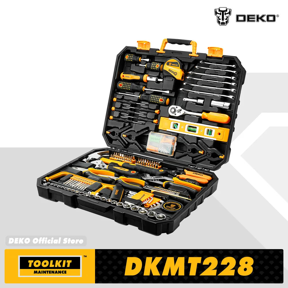 DEKODIY 228Pcs Socket Wrench Auto Repair Tool Kit Set