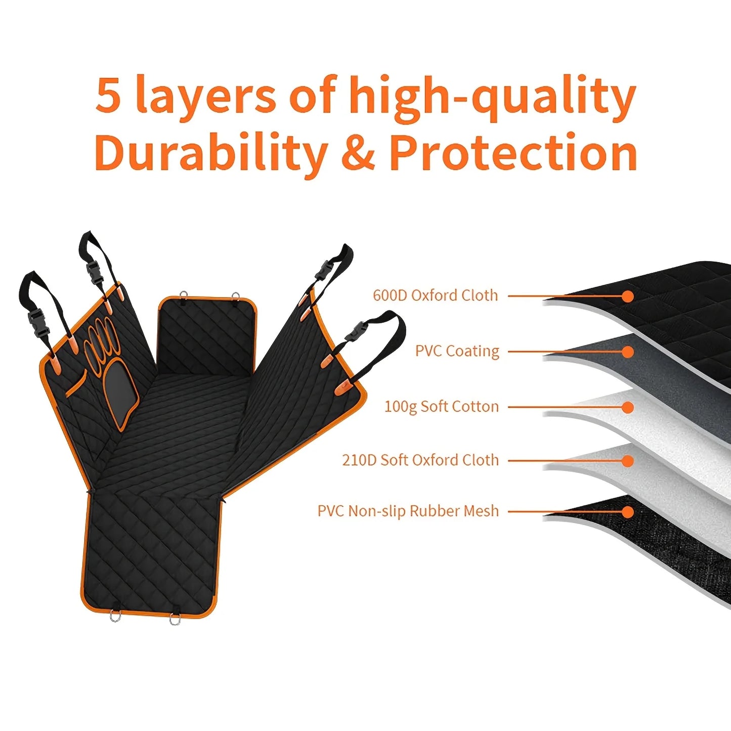 NONECN Dog Seat Cover Hammock Heavy Duty Scratch Resistant