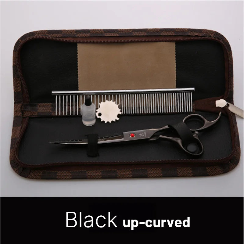 Fenice Rainbow Black Dog Grooming Scissors Shears Set
