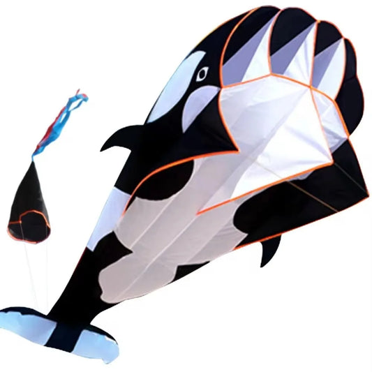 Whale Dolphin Single Line Kite With Long Tail For Outdoor Flying