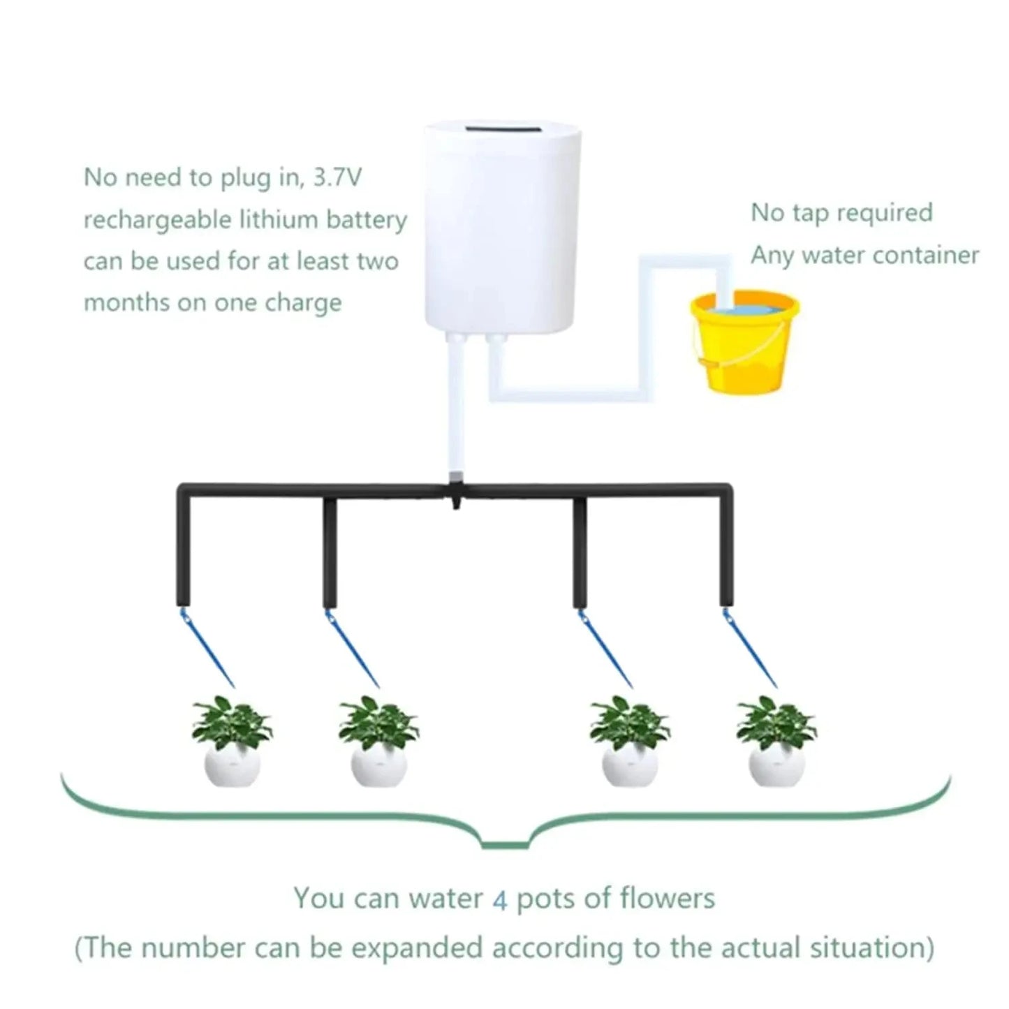 Automatic Plant Watering Pump Sprinkler Kit With Timer