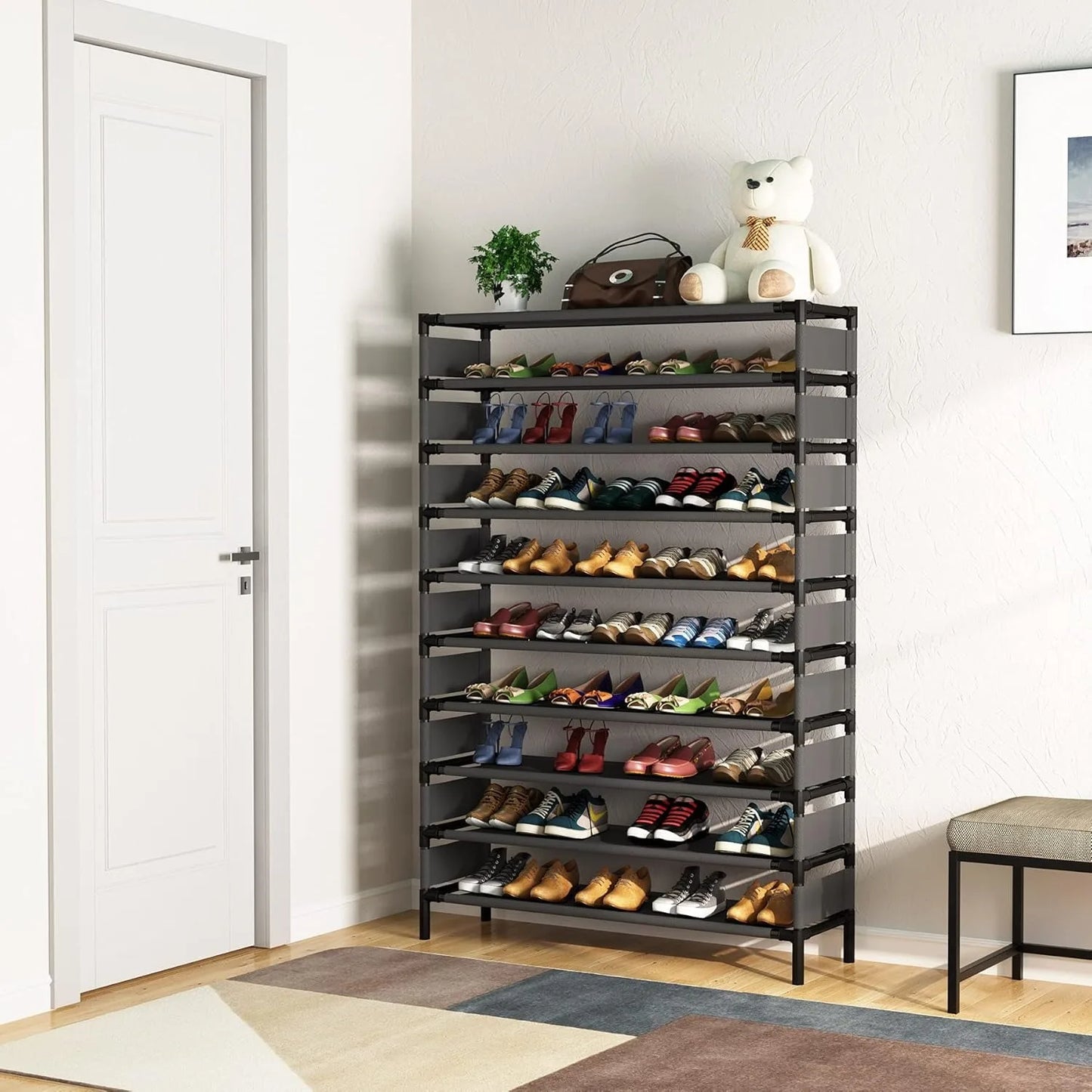 Tribesigns Large Capacity Multi Layer Shoe Rack 50 Pairs