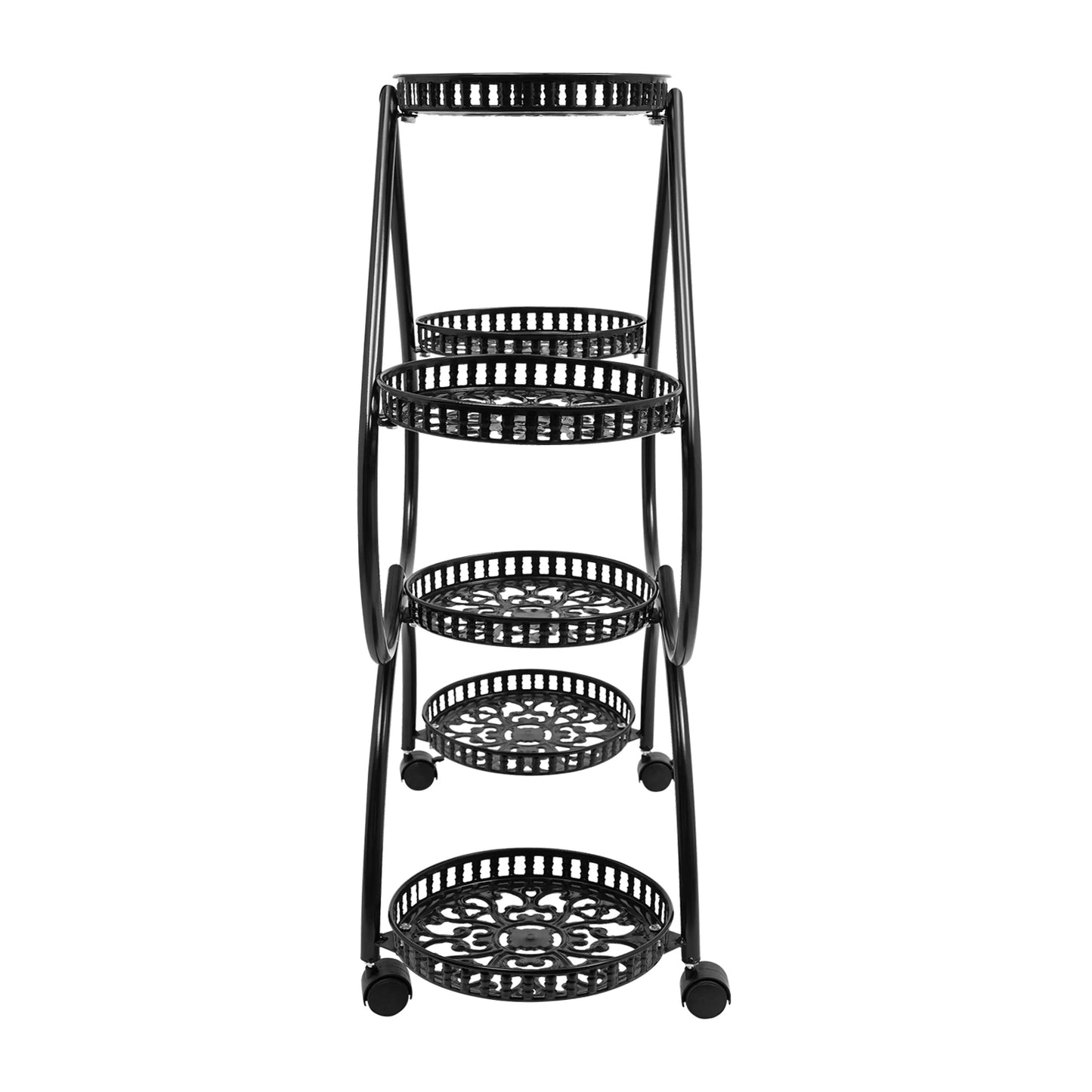 6 Potted Heart Flower Pot Stand 4 Tier Rack For Patio
