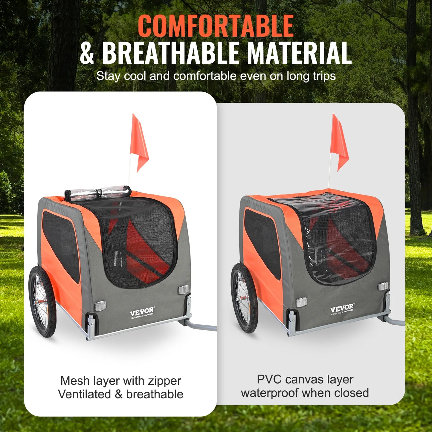 SucceBuy Dog Bike Trailer Carrier With Folding Frame