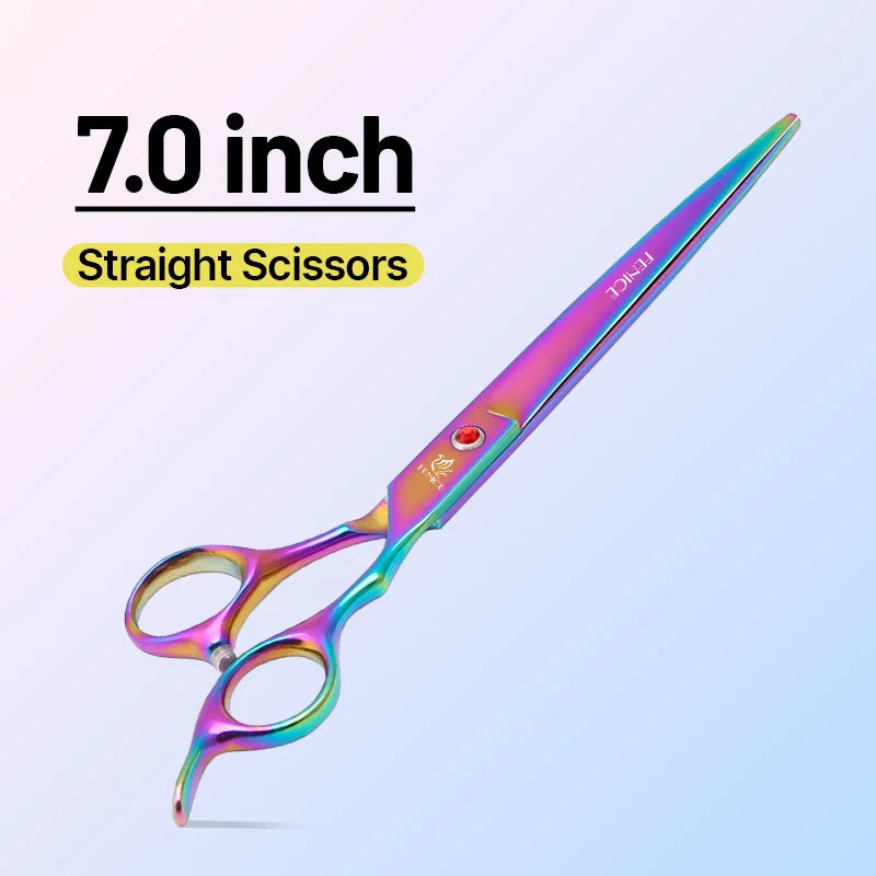 Fenice Rainbow Black Dog Grooming Scissors Shears Set