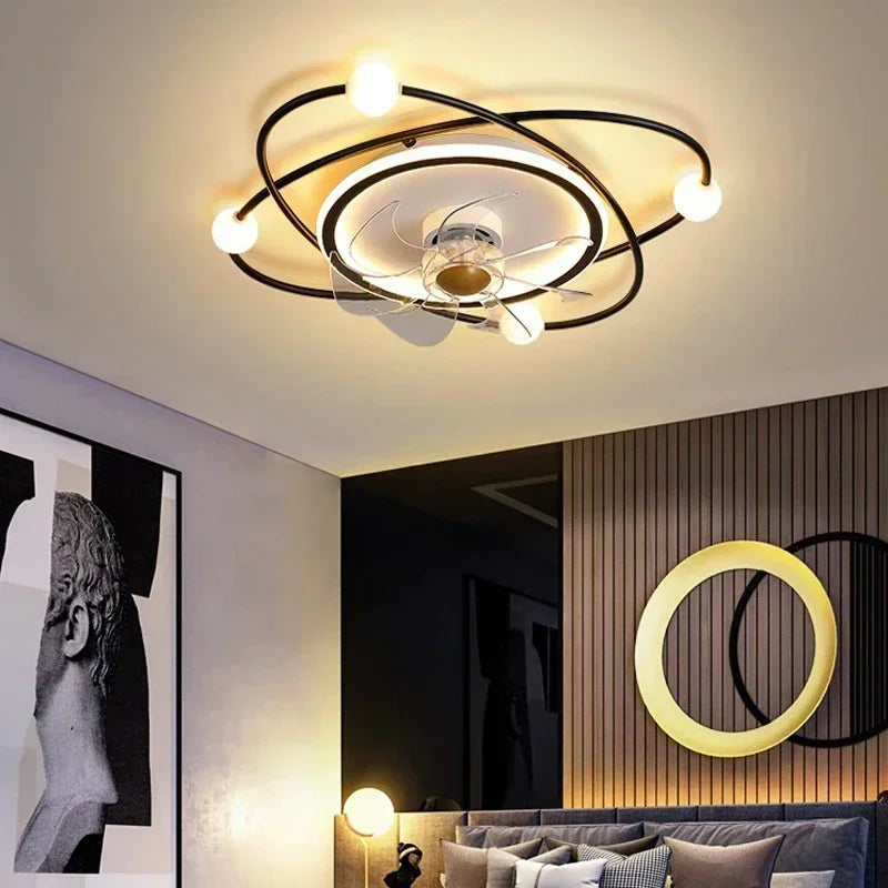 Invisible Integrated Ceiling Fan Light for Living Rooms and Bedrooms