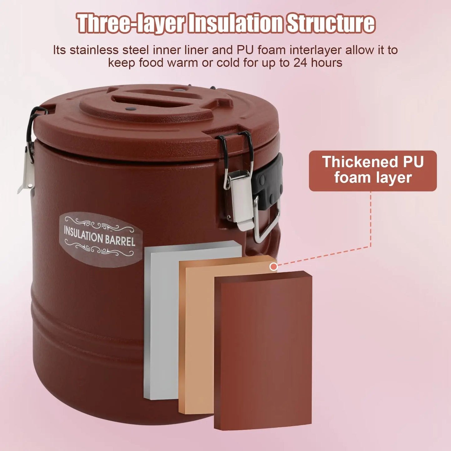 Feature Insulated Soup Container For Hot And Cold Food Catering