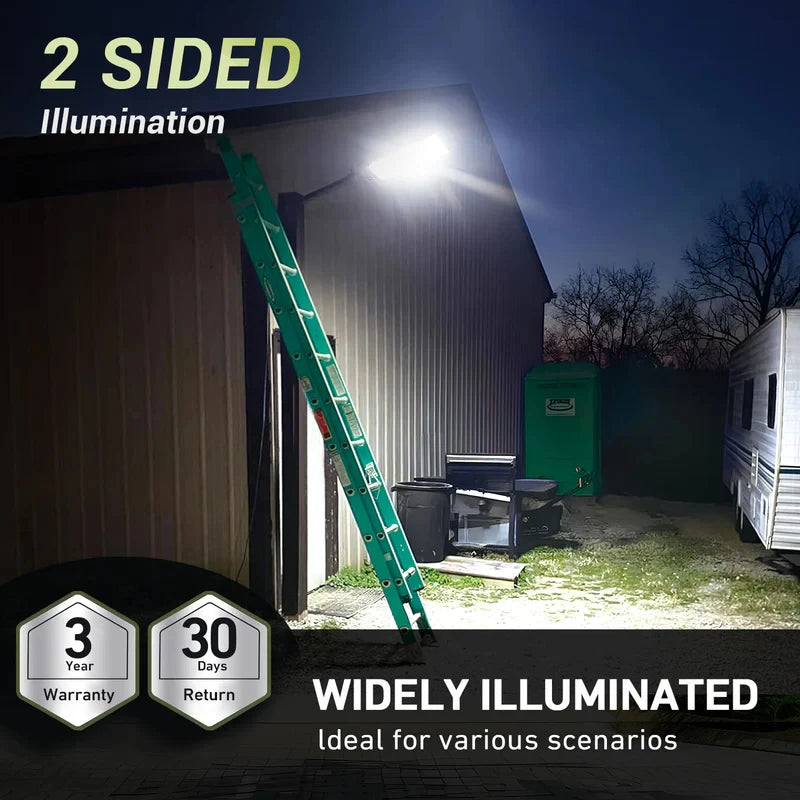 2 Pack Solar IP66 Waterproof 4000W LED Flood Light Remote