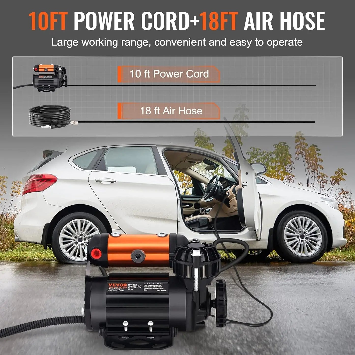 Onboard Air Compressor Kit 150 Psi Offroad Portable Tire Inflator