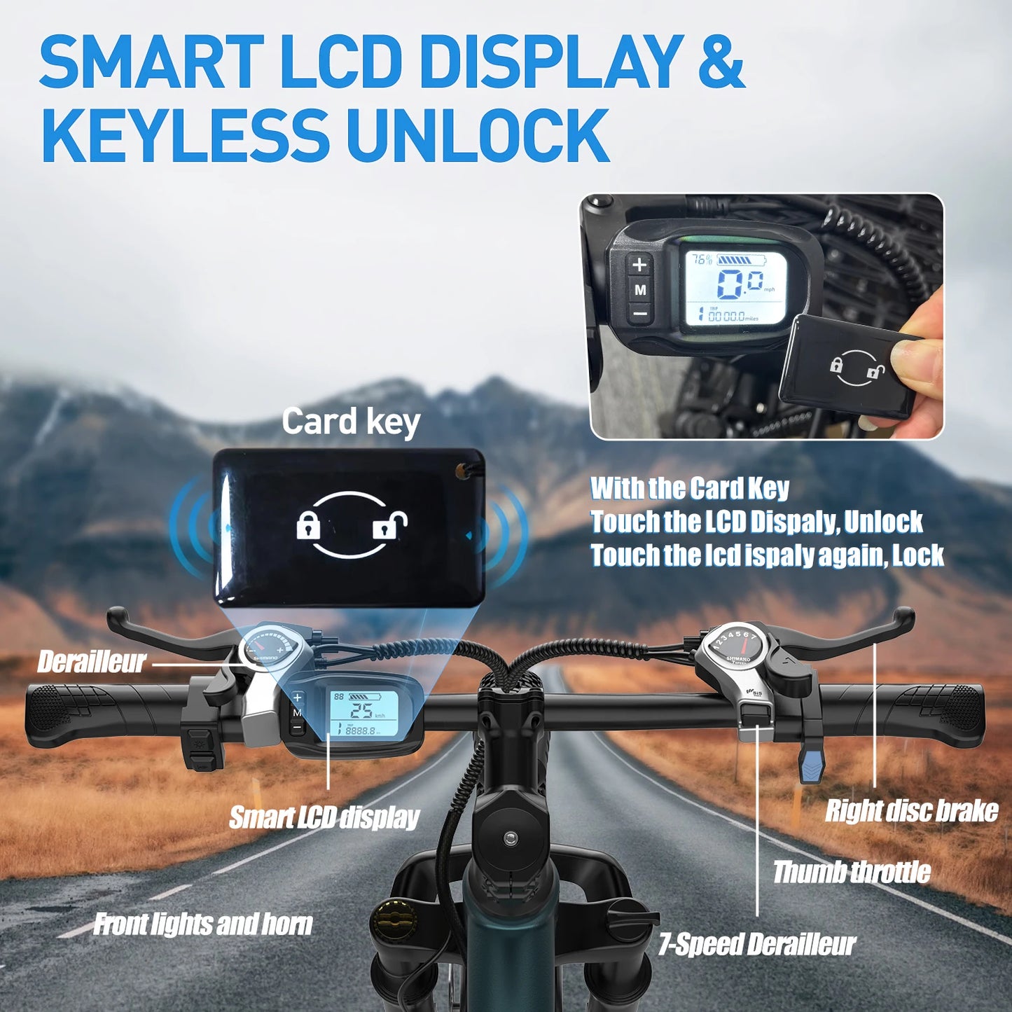 26 Inch Electric Mountain Bike 500W Motor 21 Speed Ebike