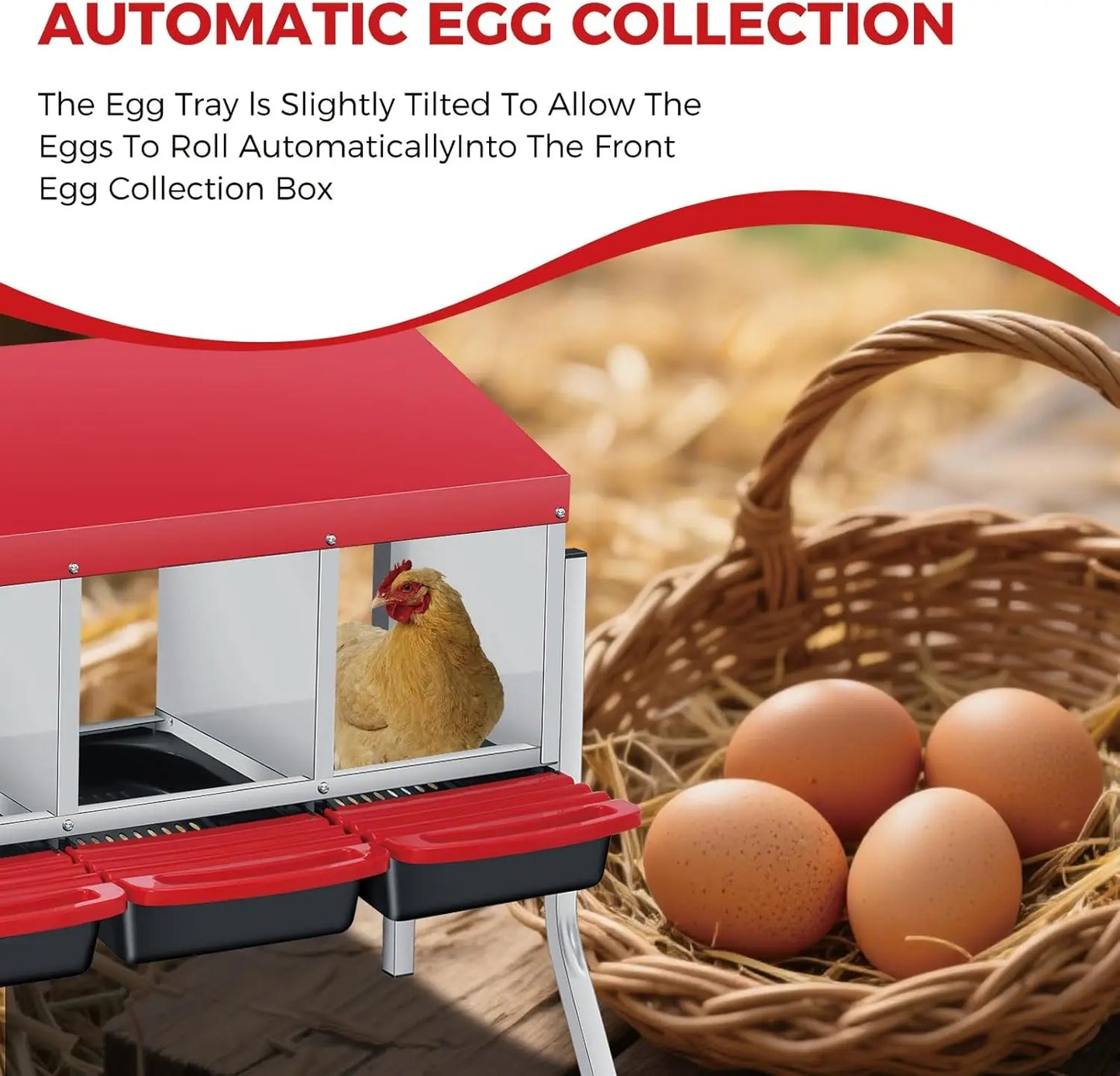 TWISTER.CK Automatic Egg Collection Multi Compartment Chicken Nest Box