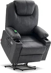 Dual Motor Lift Recliner Chair Lay Flat Massage And Heat
