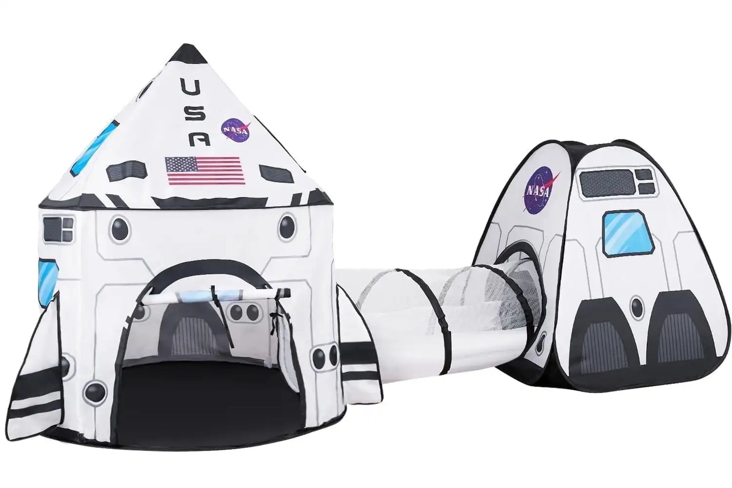 Joyfy Rocket Ship Play Tent Set With Pop Up Tunnel
