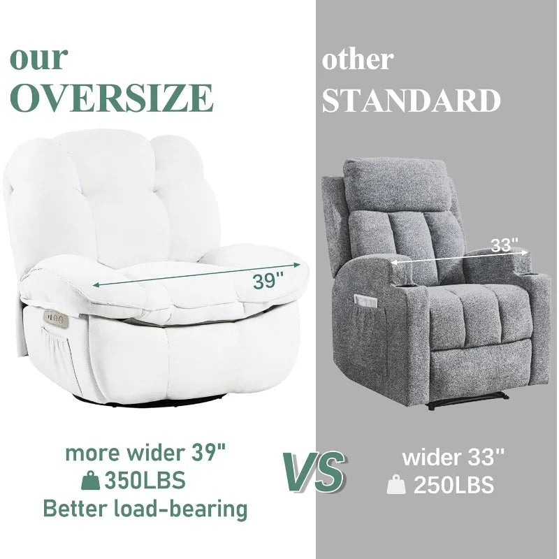 Power Recliner Chair With Massage And Heat For Adults