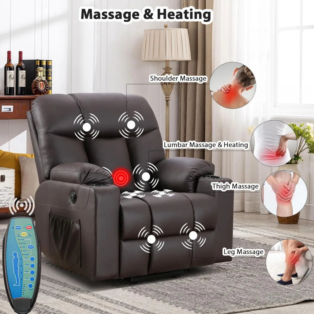 LZJV Power Lift Recliner Chair With Heated Massage